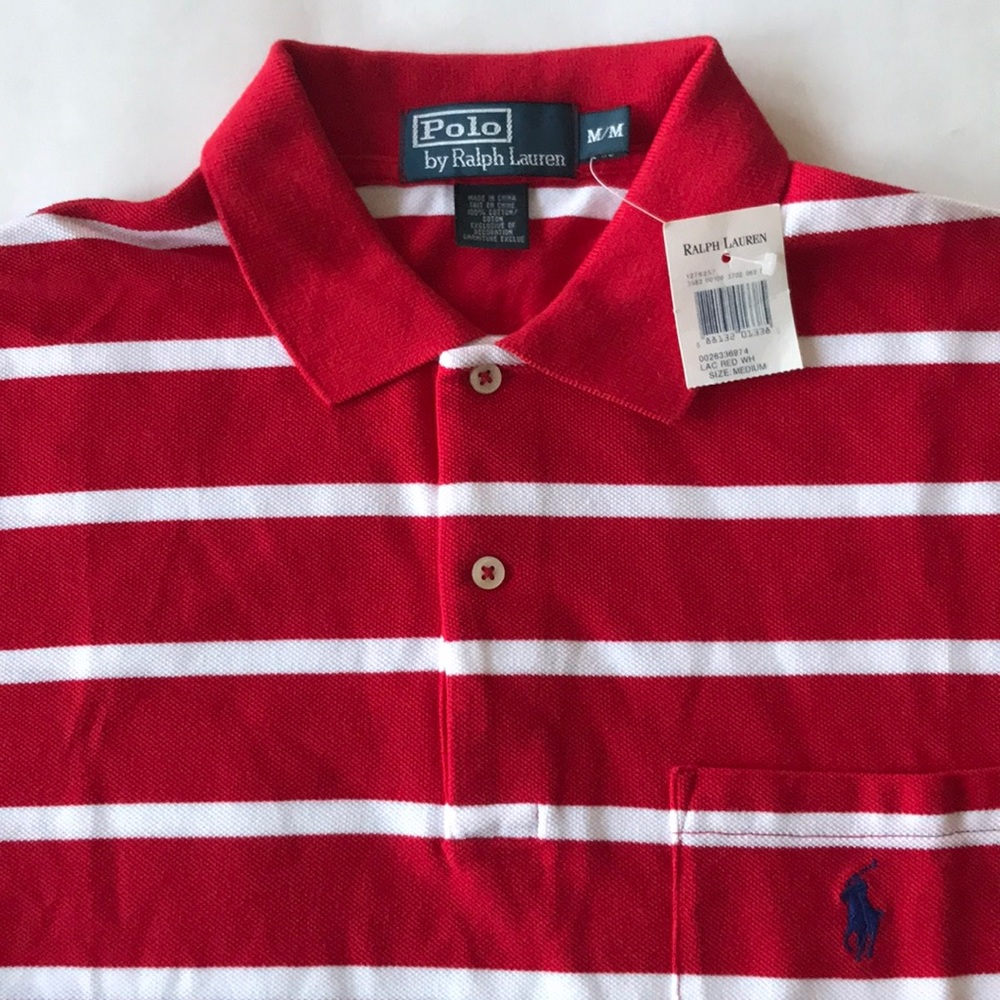 NEW MEN POLO RALPH LAUREN CHEST POCKET MESH